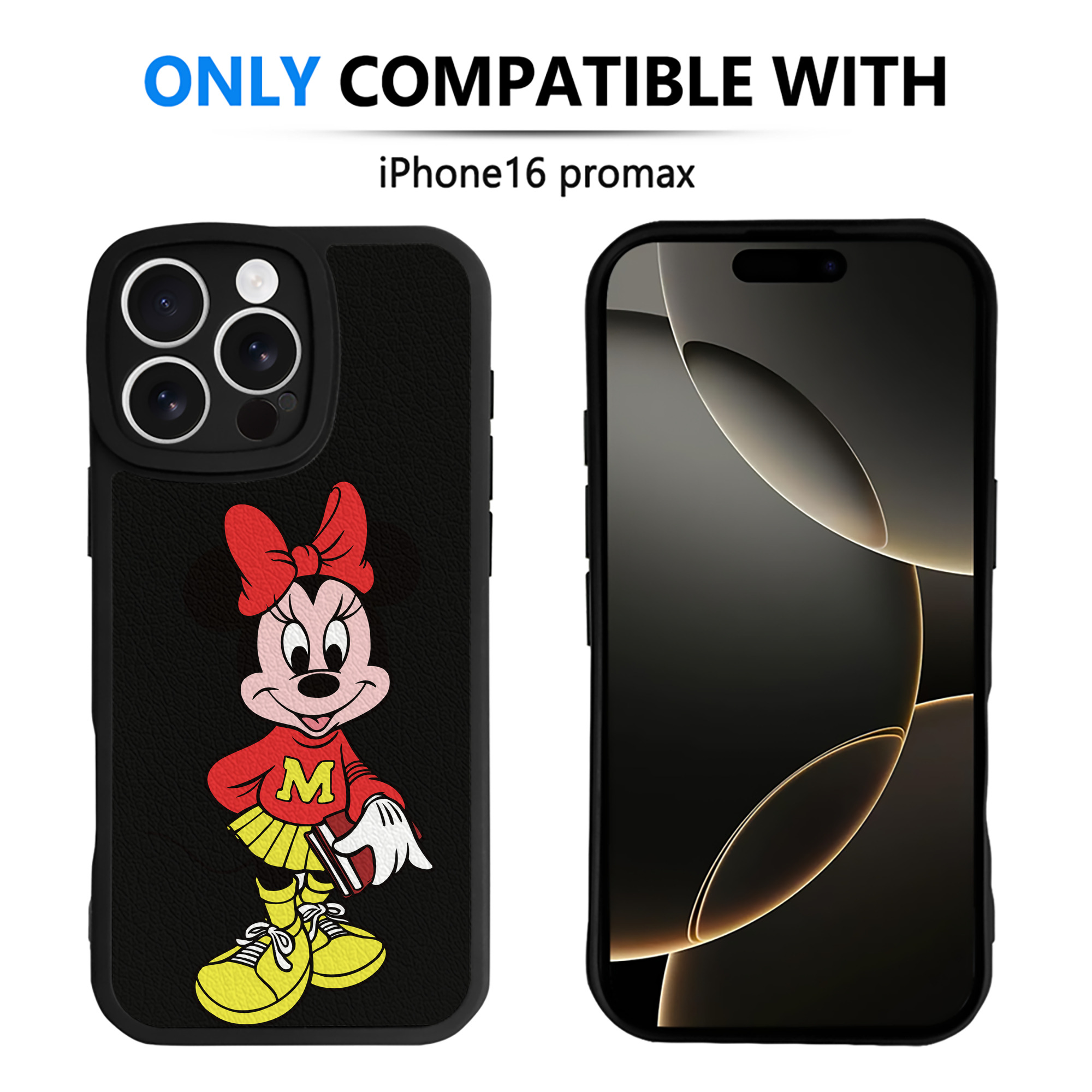 （画像用） ミッキーマウス Mickey Mouse 【iPhone 16シリーズ対応】シリコンスマホケース（レザー調） 材質：シリコン